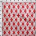 thumbnail image 4 of oneOone Georgette Viscose Red Fabric Argyle Sewing Material Print Fabric By The Yard 42 Inch Wide, 4 of 4
