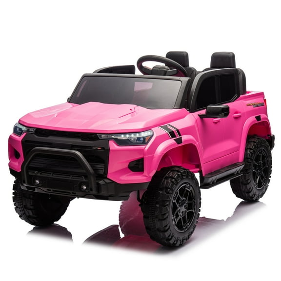 24V 10A Two-Seater Electric Ride On Pickup Truck with Remote Control, 4WD 800W Motors, Dual Safety Belts, High Gate Safety Design, USB & Bluetooth, Speed 2.49-3.73MPH