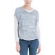thumbnail image 1 of Max Studio London blusa sin mangas con dobladillo de burbuja para mujer, azul, grande, 1 of 1