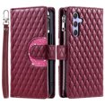 thumbnail image 2 of Dteck Zipper Wallet Crossbody Strap Case for Samsung Galaxy A14 5G,Magnetic Leather Card Slots Cash Pocket Case Shockproof Kickstand Cover with Shoulder & Wrist Strap for Galaxy A14 5G,Winered, 2 of 7