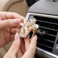 thumbnail image 4 of High Heel Shaped Car Air Vent Fragrance Clip With Crystal Rhinestone Decoration, Gold Tone Car Interior Ornament For Couple, Trendy Vehicle Accessory For Car Aesthetic And Style, 4 of 5