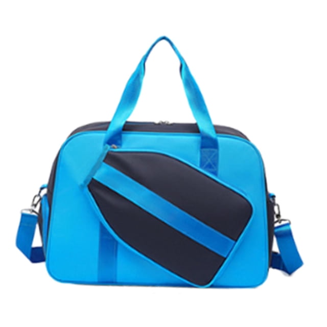 Lipstore Pickleball Bag Adjustable Shoulder Strap with Zipper Large Tennis Racket Bag Blue