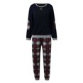 thumbnail image 4 of Weebloom Women Pajama Sets Long Sleeve Crew Neck Comfy With Pockets Cotton Cute Womens Fall Pajamas Loungewear S, 4 of 9