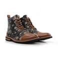thumbnail image 3 of Polar Fox Brooke MPX806061 Woolen and Synthetic Leather Lace-up Fashion Chukka Boots with Zipper Closure, in Orchid Brown, Men's Size 11, 3 of 8