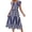 Beige Navy, variant on Summer Dresses for Women Ruffle Sleeve V Neck Midi Dresses Fashion Casual Flowy Vacation Sundress
