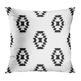thumbnail image 1 of BOSDECO Geo Black and White Aztec Geometric Ethnic Pattern Kilim Simple Abstract American PillowCase Pillow Cover 20x20 inch, 1 of 1