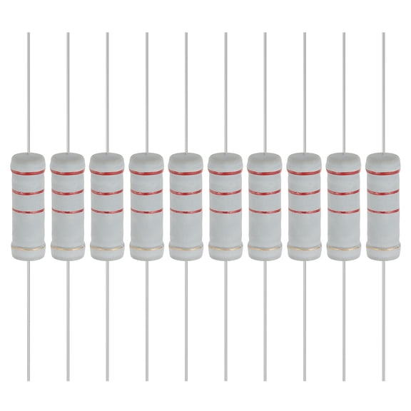 Uxcell 10Pcs 2.2K Ohm 5W Metal Oxide Film Resistor, 5% Tolerance, Resistor Axial for DIY Circuits