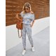 thumbnail image 5 of Mono de Mujer PRETTYGARDEN con Hombros Descubiertos Gris Talla S, 5 of 5