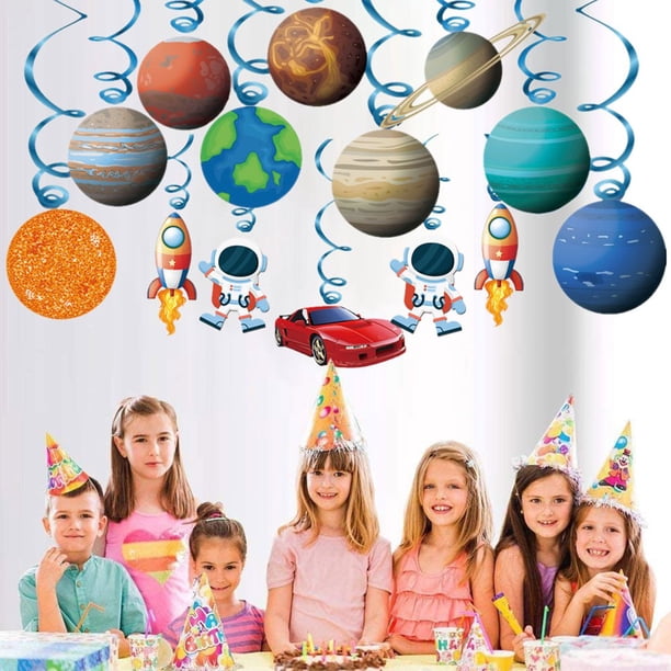 Space Themed Party Decorations SUNBEAUTY Solar System Hanging Swirl ...
