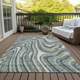 thumbnail image 6 of Addison Rugs Chantille Indoor/Outdoor Transitional Swirls Teal Washable Rectangle Rug, 2'6" x 3'10", 6 of 6
