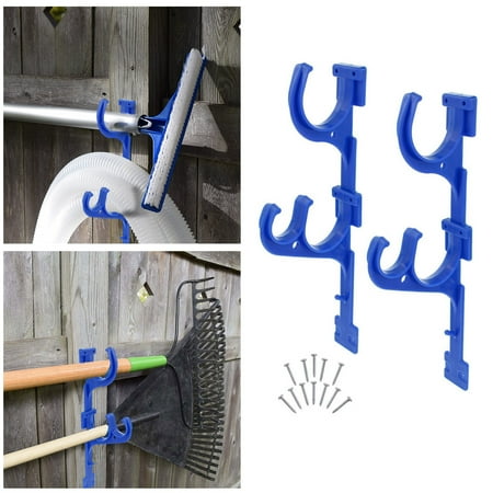 

YSJZBS 2PC Swimming Pool Hanger Hook Telescopic Rod Cleaning Appliance Placement Rod