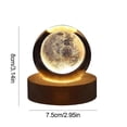 thumbnail image 3 of Lámpara lunar Lámpara de galaxia lunar 16 colores Luz de luna LED 3D, control remoto y táctil Lámpara de lava Luz de noche de luna Regalos para niñas, niños, mujeres, cumpleaños, 3 of 5