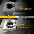 thumbnail image 3 of Center Console Cup Holder Replacement Pad Compatible with Ford F-250 F-350 F-450 1999-2010 Gray, 3 of 8