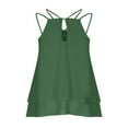 thumbnail image 5 of Besolor Women's Sleeveless Tank Tops Double Layer Chiffon Blouses Halter Neck Strappy Summer Camisole Shirts, 5 of 5