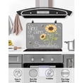 thumbnail image 4 of Large Induction Cooktop Protector Mat You Are My Sunshine Stove Top Covers for Electric Stove, Yellow Sunflowers Cute Bees Heart Grey Decorative Stove Burner Cover Mats, Glass Top Stove Cover, 4 of 7