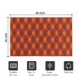 thumbnail image 5 of Red and Orange Argyle Pattern Door Rugs,Washable Non Slip Door Mats Indoor,Decorative Door Mats,Entry Mat Indoor for Entrance,Bedroom,Kitchen,Bathroom,20"x32", 5 of 6