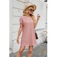 thumbnail image 3 of Yesfashion Womens Summer T-Shirt Dress Casual Short Sleeve Crewneck Loose Flowy Mini Dresses with Pockets, 3 of 9