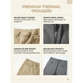 thumbnail image 6 of Men's Fleece Lined Dress Pants Winter Warm Thermal Business Casual Chinos Stretchy Cotton Work Trousers (Black, Navy, Grey, Khaki), 6 of 11