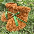 thumbnail image 3 of Imitation Handmade Woven Boot Storage for Home Desktop Ornament Multifunctional Decorative Arrangement and Organizer with Durable PP Material 2PCS, 3 of 6