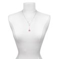 thumbnail image 3 of Delight Jewelry Silvertone Pink Plumeria Flower Silver tone Elegant Infinity Lariat Necklace, 3 of 4