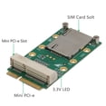 thumbnail image 3 of Peggybuy Mini PCI-E Adapter w/SIM Card Slot for 3G/4G WWAN GPS Card (Self-elastic), 3 of 9