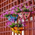 thumbnail image 5 of Tarmeek Pink Wrought Iron Wall Mounted Umbrella Shaped Planter Container for Indoor Outdoor Home Garden Decor, No Drill Installation Required, 5 of 6