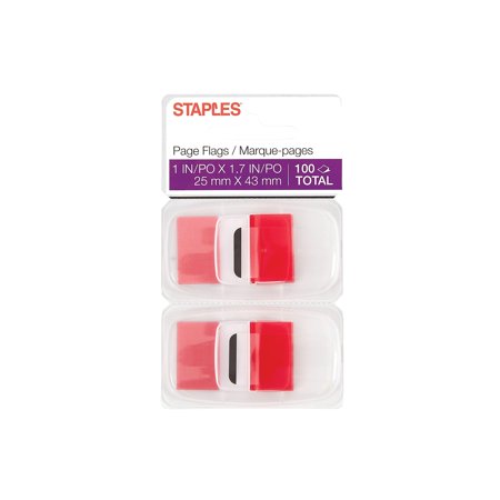 UPC: 0718103067799 | Staples Stickies Page Flags Red 1  Wide 100/Pack (14110) 667003
