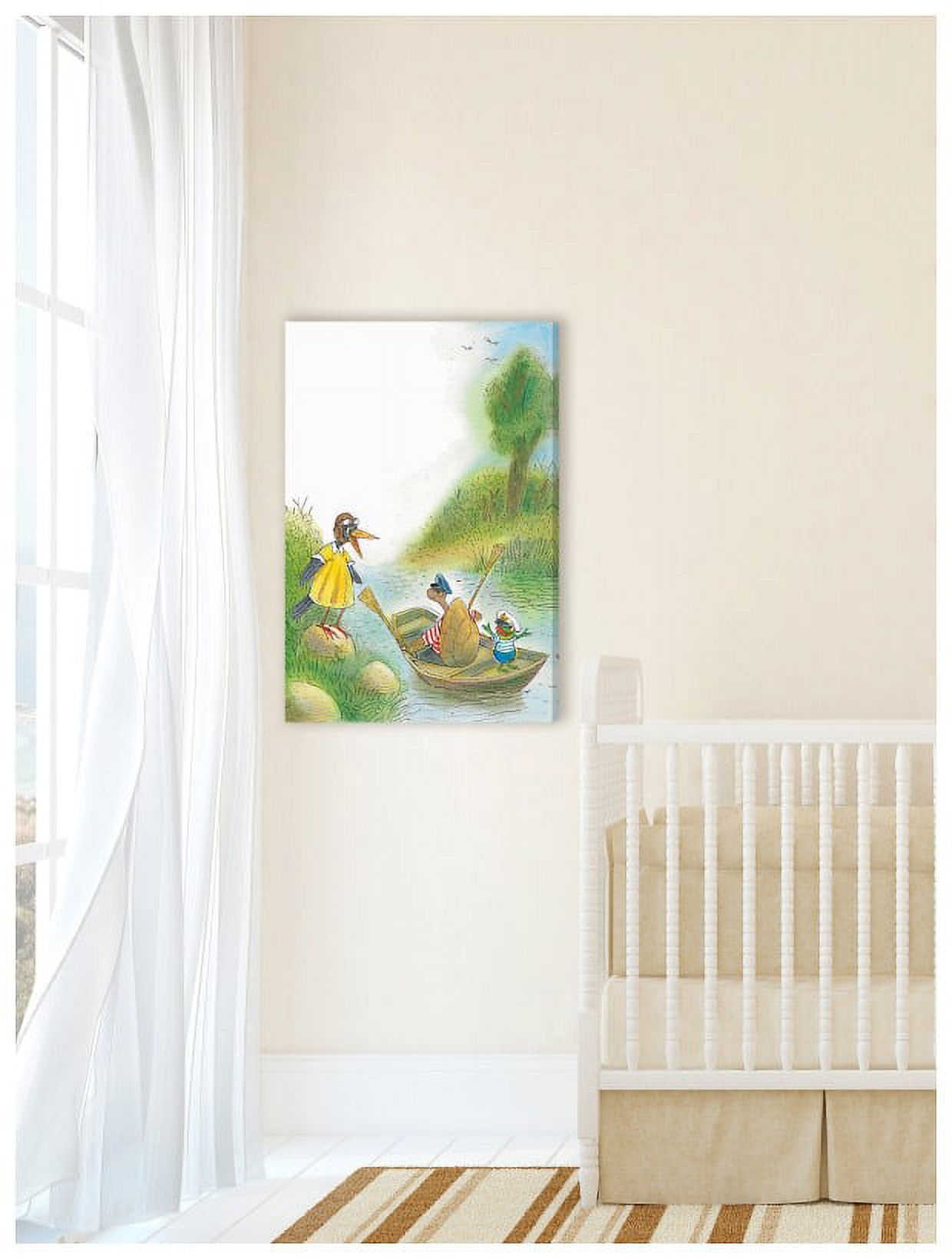 Marmont Hill "Let's Swim a Boat" by Curtis Painting Print on Canvas