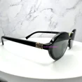 thumbnail image 4 of MIU MIU Womens Sunglasses Black NIB Skinny Round Oval Gold Metal Logo Authentic, 4 of 6