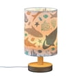 thumbnail image 2 of White Colourful Cute Shark Bedside Table Lamp LED Warm Lights with USB Charging Port Retro Cylinder Desk Lamps, 2 of 7