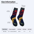 thumbnail image 4 of Four Seasons Universal Socks (2 Pairs) - Vibrant Dark Blue Mixed Color Socks with Colorful Motion Pattern & ' inz ' Design - Unisex Trendy Socks for All Occasions, 4 of 5