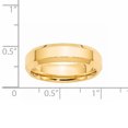 thumbnail image 4 of Primal Gold 14 Karat Yellow Gold 6mm Beveled Edge Comfort Fit Band Size 5.5, 4 of 6