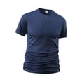 thumbnail image 6 of APEXFWDT Men's Muscle Fit Workout Shirts Short Sleeve Basic Athletic T-Shirts,L,Navy, 6 of 8