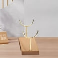thumbnail image 1 of Soporte de Exhibición de Joyería de Madera Base de Horquilla Doble, Beige, 20x10x7cm, Organizador Multifuncional para Pulseras y Colgantes, Estante de Almacenamiento Estable., 1 of 6