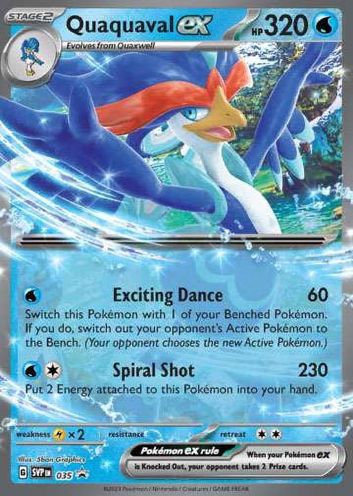Pokemon Paldea Partners Quaquaval ex Tin (5 Booster Packs,1 Promo Foil Card & More)