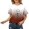 thumbnail image 2 of Pompotops T-shirt d'Été Décontracté à Manches Courtes et Col Rond pour Femmes, 2 of 8