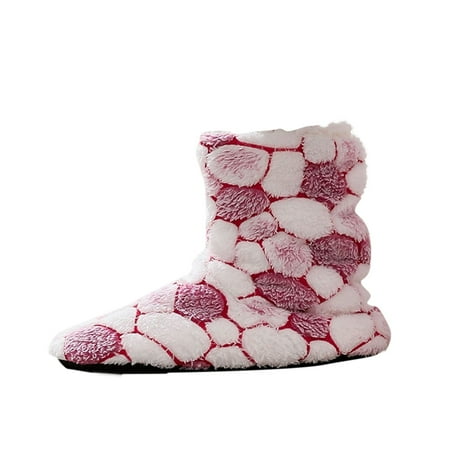 

NOKIO Ladies Comfy Indoor Slippers With Memory Foam Women S Warm Indoor Ankle Boots Winter Football Pattern Home Warm And Non Slip Floor Boots Home Cotton Shoes Slippers Women S House Shoes