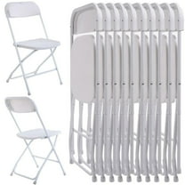 Wubio 10 Pcs Plastic Folding Chairs Stackable Wedding Party Camping Dining Seats Home