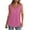 Pink, variant on Hvyesh Women Plus Size Tank Tops Summer Button Up Sleeveless Vest Slim Blouses Female V Neck Button Tee Knit Fitted Cami Top Henley T Shirts