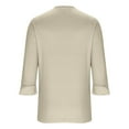 thumbnail image 5 of Fznquz Beige Womens Tops 3/4 Sleeve Fall Plain Tops Solid Casual Puff V Neck Women's Winter Fashion,XXL, 5 of 6