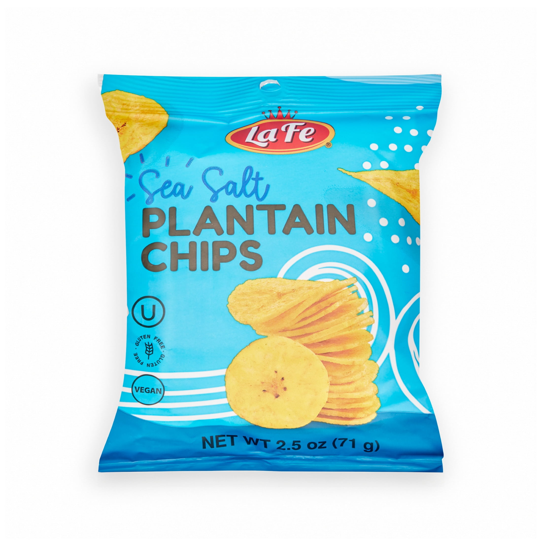 (2 pack) La Fe Green Plantain Chips. 24x3 oz Bags