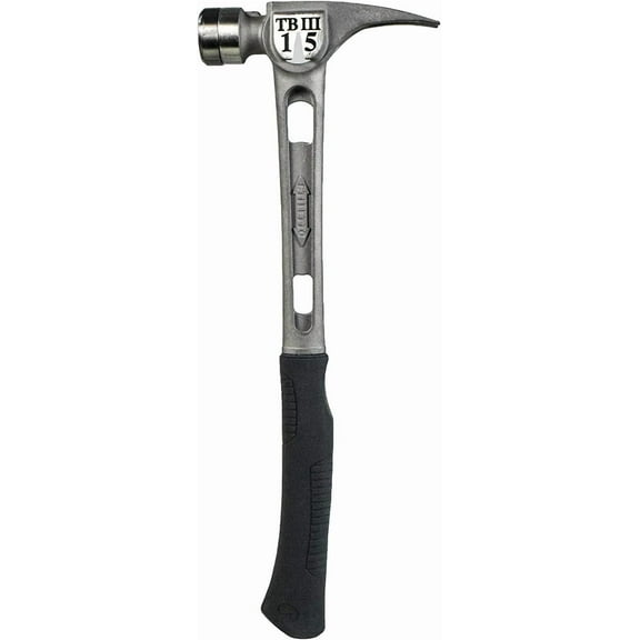 Stiletto TB3SC 15 oz TiBone III Titanium Hammer with Smooth Face Curved Handle