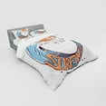 thumbnail image 3 of Ambesonne Beach Bedding Set 3 Pcs, Surfing Giant Ocean Wave Art, Twin XL, Peach Blue, 3 of 3