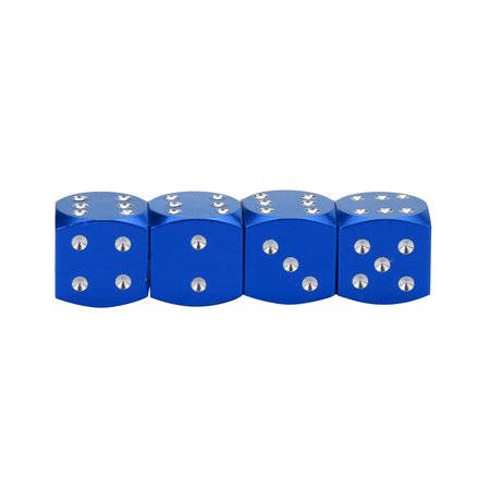 4pc Dice Dust Valve Caps Car Motorcycles Electric Cars 80 S