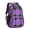 Purple and Black, variant on Purple and Black Checkered Pattern Backpack for School, Cute School Bag with Adjustable Shoulder Straps and Padded Back, 16.9"x12.6"x5.9"