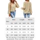 thumbnail image 2 of Blusa Camisetas casuales para mujer Top Chic Jersey Camisas jacquard Camisas de desplazamiento de color sólido Ygjytge Beige T M para Mujer, 2 of 7