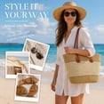 thumbnail image 6 of DAKIMOE Straw Beach Bag For Women Summer Boho Tote Bag Handbags Large Shoulder Purses Woven for Vacation, 6 of 7