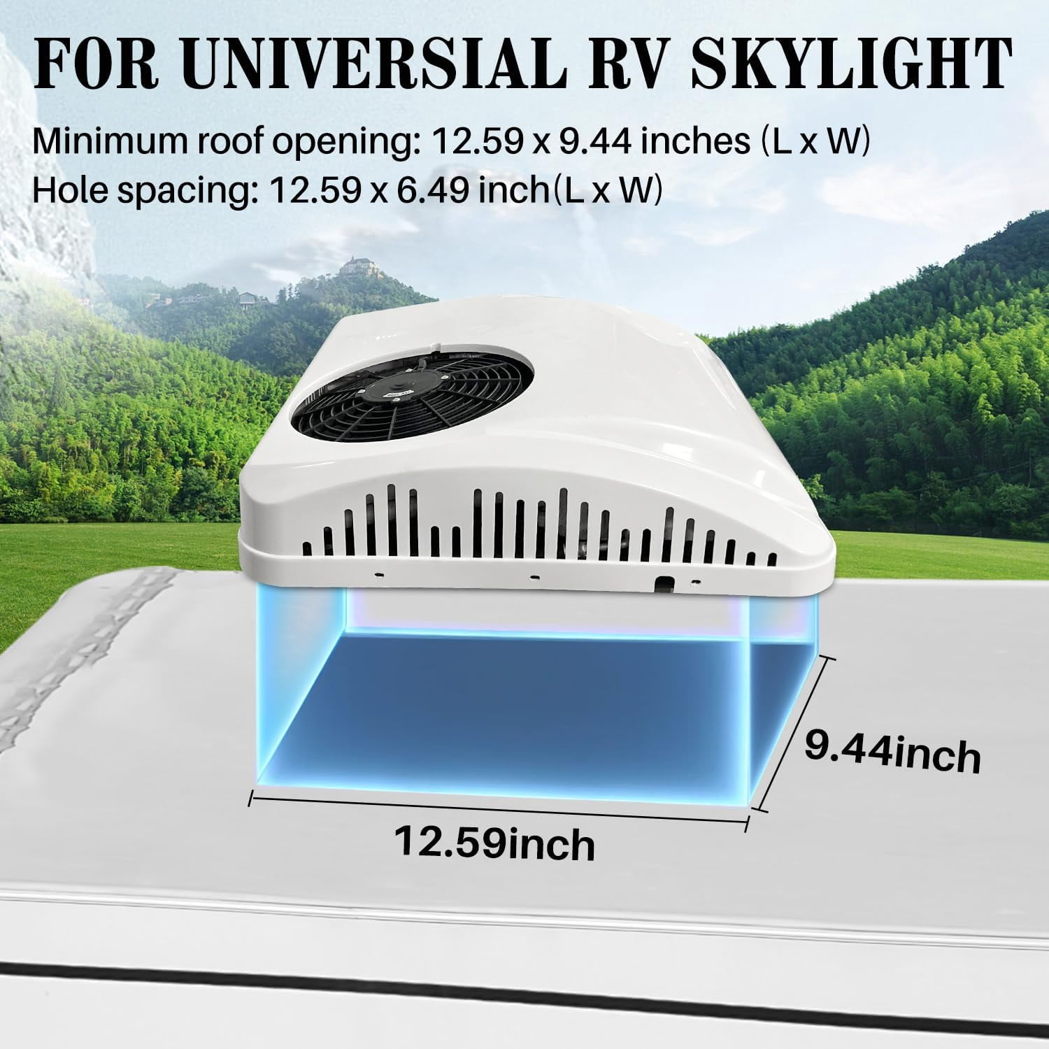 Aspligo 12V Rooftop Air Conditioner for RV 10000 BTU Heating & Cooling,12 Volt DC AC, Brushless Compressors, Ultra-Quiet for Truck, Campers,Campervan, Caravan,Trailers and Motorhome