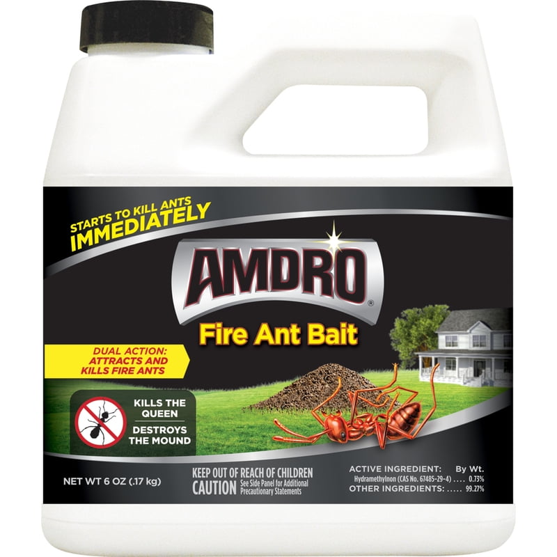 Amdro Fire Ant Bait and Killer Granules; 6 ounces, Starts Killing All Ant Types Immediately on Impact