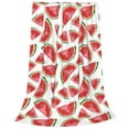 Noikeo Hand Drawn Watermelon Pattern Fleece Throw Blanket,Fleece Throw